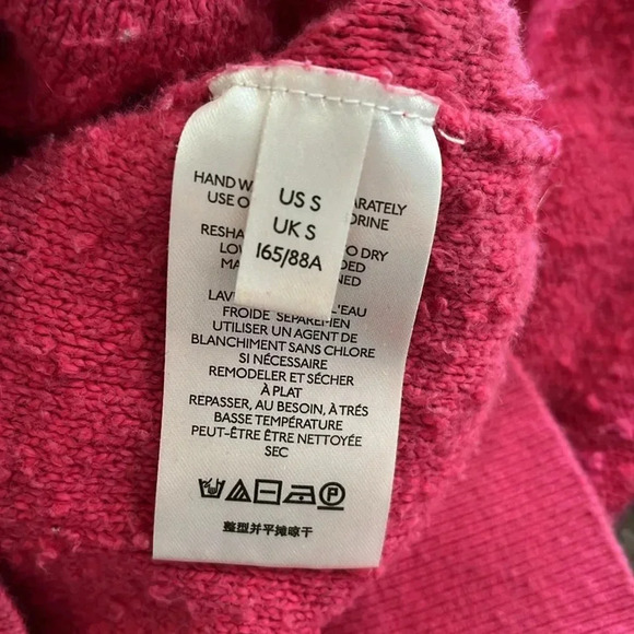 Free People Found My Friend Pullover Pink Fuzzy Soft Crewneck Sweatshirt Small - Picture 10 of 13